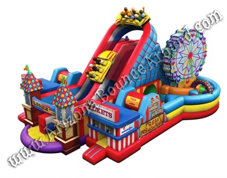Carnival themed obstacle course rental Colorado Springs Colorado